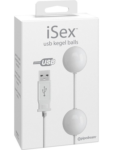 Вагинальные шарики iSex с вибрацией – белый Pipedream