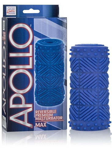 Мастурбатор Apollo Reversible Premium Masturbator Max двусторонний – голубой California Exotic Novelties