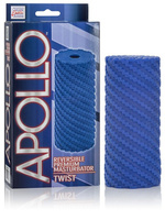 Мастурбатор Apollo Reversible Premium Masturbator Twist двусторонний – голубой California Exotic Novelties