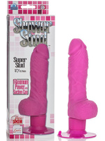 Фаллоимитатор Shower Stud Super Stud на присоске с вибрацией – розовый California Exotic Novelties