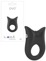 Эрекционное виброкольцо Ovo B2 текстурированное – черный OVO