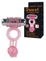 Эрекционное кольцо Sweet Vibration Ring со стимулятором клитора и вибрацией – розовый Baile