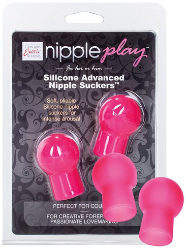Насадки-присоски на соски Advanced Nipple Suckers из силикона – розовый California Exotic Novelties
