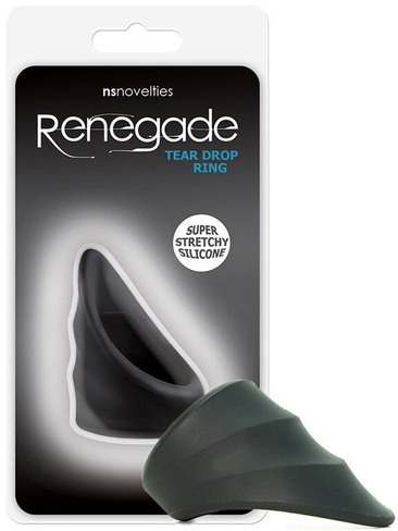 Эрекционное кольцо Renegade Tear Drop Cockring – черный NS Novelties