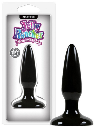 Анальная пробка Jelly Rancher Pleasure Plug - Mini миниатюрная – черный NS Novelties