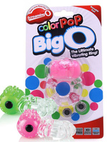 Прозрачное эрекционное кольцо ColorPop Big O с цветным виброэлементом The Screaming O
