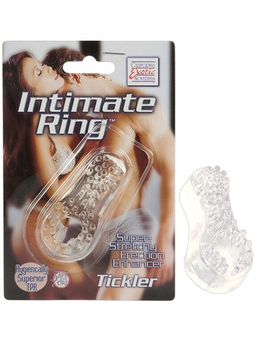 Кольцо на пенис Support Ring Tickler со щетинками – прозрачное California Exotic Novelties
