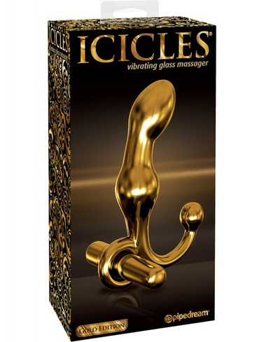 Анальный стимулятор Icicles Gold Edition G08 с вибрацией – золотой Pipedream