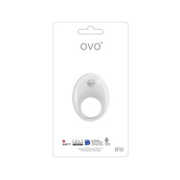 Эрекционное кольцо Ovo B10 с вибрацией – белый OVO
