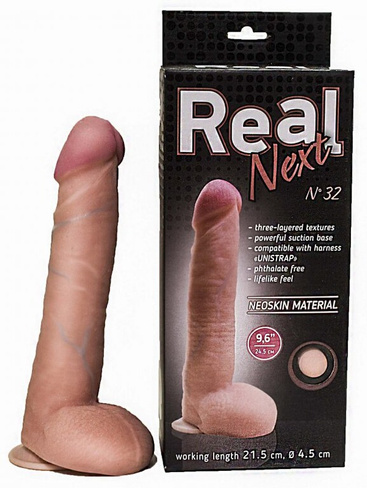Реалистик NeoSkin Real Next № 32 на присоске – телесный Lovetoy®