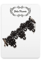 Черный кружевной браслет ручной работы Dolce Piccante Delicati 2 - S/M Dolce Piccante Lingerie