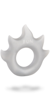 Эрекционное кольцо Flame со стимулятором клитора - серебристый Fun Factory