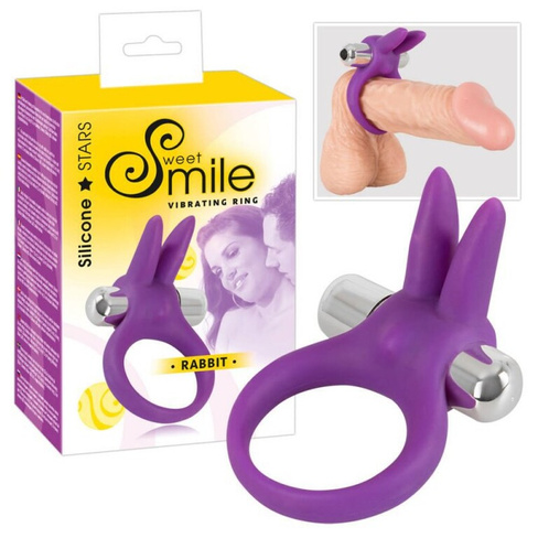 Эрекционное виброкольцо Smile Rabbit - фиолетовый Orion