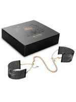 Наручники из металлической сетки Metallic Mesh Handcuffs – черный Bijoux Indiscrets