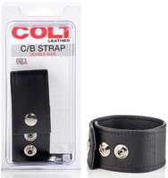 Кожаная утяжка на пенис Colt C/B Strap Double Wide – черный California Exotic Novelties