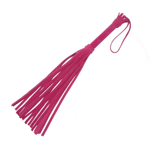 Плеть из натуральной велюровой кожи 40 см - розовый СК-Визит