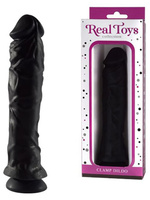 Реалистичный фаллоимитатор Real Toys №16 с присоской – черный СК-Визит