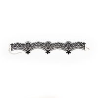 Черное кружевное ожерелье-чокер ручной работы Dolce Piccante Bello fiore - S/M Dolce Piccante Lingerie
