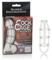 Резиновый бондаж для пениса Calexotics Cock Cage Enhancer – прозрачный California Exotic Novelties