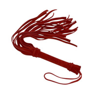 Плеть из натуральной велюровой кожи 40 см - красный СК-Визит