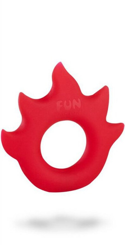 Эрекционное кольцо Flame со стимулятором клитора - красный Fun Factory
