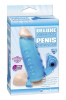 Насадка на пенис Deluxe Vibrating Penis Enhancer - голубой Pipedream