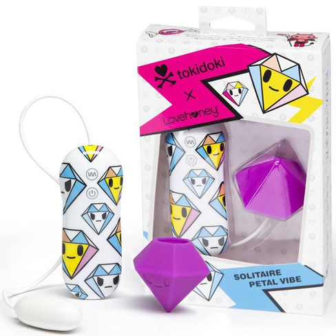 Клиторальный вибростимулятор Tokidoki Diamond в форме диаманта – фиолетовый LoveHoney
