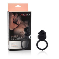 Эрекционное вибро кольцо Affection Enhancer с клиторальным стимулятором – черный California Exotic Novelties