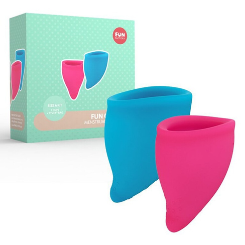 Менструальные чаши Fun Cup размер А (20 мл) – розовый/бирюзовый Fun Factory