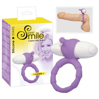 Насадка-кольцо для пениса с вибрацией Smile Loop - фиолетовый Orion