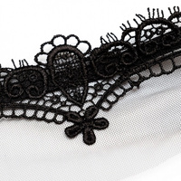 Кружевная маска-диадема ручной работы Dolce Piccante Bello fiore - черный Dolce Piccante Lingerie