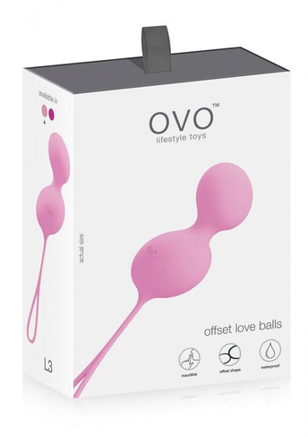 Утяжеленные вагинальные шарики Ovo L3 – розовый OVO