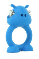Эрекционное кольцо с вибрацией Happy Hippo Vibrating Cock Ring Shots toys