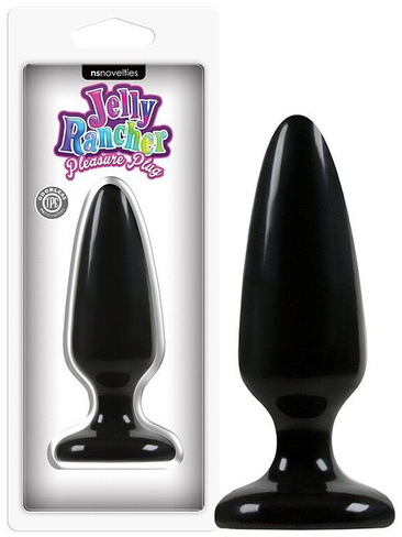 Анальная пробка Jelly Rancher Pleasure Plug - Medium средняя – черный NS Novelties
