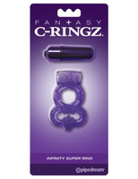 Эрекционное кольцо с вибропулей Infinity Super Ring - фиолетовый Pipedream
