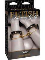 Наручники Fetish Fantasy Gold черные с золотом Pipedream