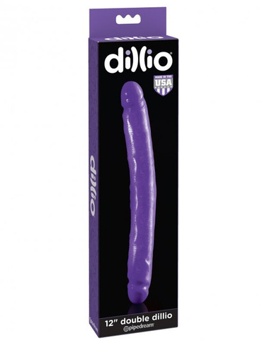 Двухсторонний фаллоимитатор Dillio - 12" Double Dong - фиолетовый Pipedream
