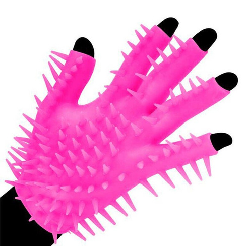 Перчатка для стимуляции эрогенных зон Neon Luv Glove - розовый Pipedream