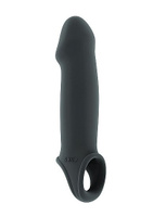 Увеличивающая насадка закрытого типа с кольцом для фиксации на мошонке No.33 - Stretchy Penis Extens Shots toys