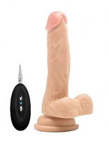 Фаллоимитатор с вибрацией и пультом управления Vibrating Realistic Cock With Scrotum - 7 Inch Shots toys