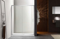 AQNAA6121-100 Душевая дверь двухэлементная, раздвиж. 1000x2000 профиль хром, стекло прозрач.