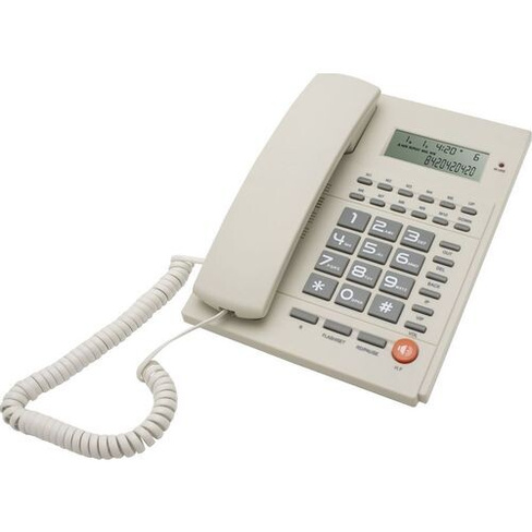 Проводной телефон Ritmix RT-420, белый и серый