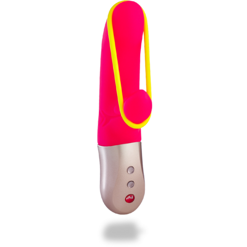 Вибратор Amorino со стимулятором клитора и эластичной лентой – розовый Fun Factory