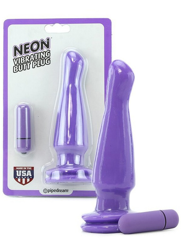 Анальный вибро-плаг Neon Vibrating Butt Plug – фиолетовый Pipedream