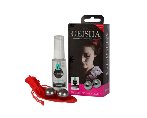 Geisha шарики ben-wa (металл d-22 mm) и классический гель СК-Визит