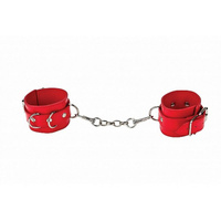 Наручники из пвх Leather Cuffs Red Shots toys