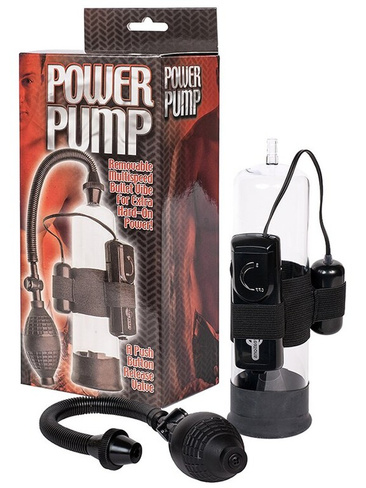 Вакуумная помпа Power Pump с вибрацией – черная Gopaldas