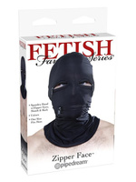 Маска на голову с молниями Zipper Face Hood – черный Pipedream
