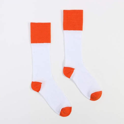 Носки женские minaku цвет белый/оранжевый, р-р 36-39 (23-25 см) MINAKU