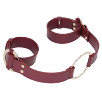 БДСМ оковы на руки Ouch Ouch! - Handcuff With Connector - Burgundy Shots toys